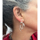 Ripple Silver Hoop Earrings