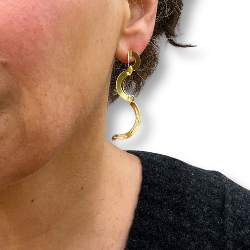 Dangling  Arc Earrings
