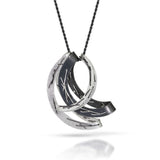 Stitched Arc Pendant Necklace