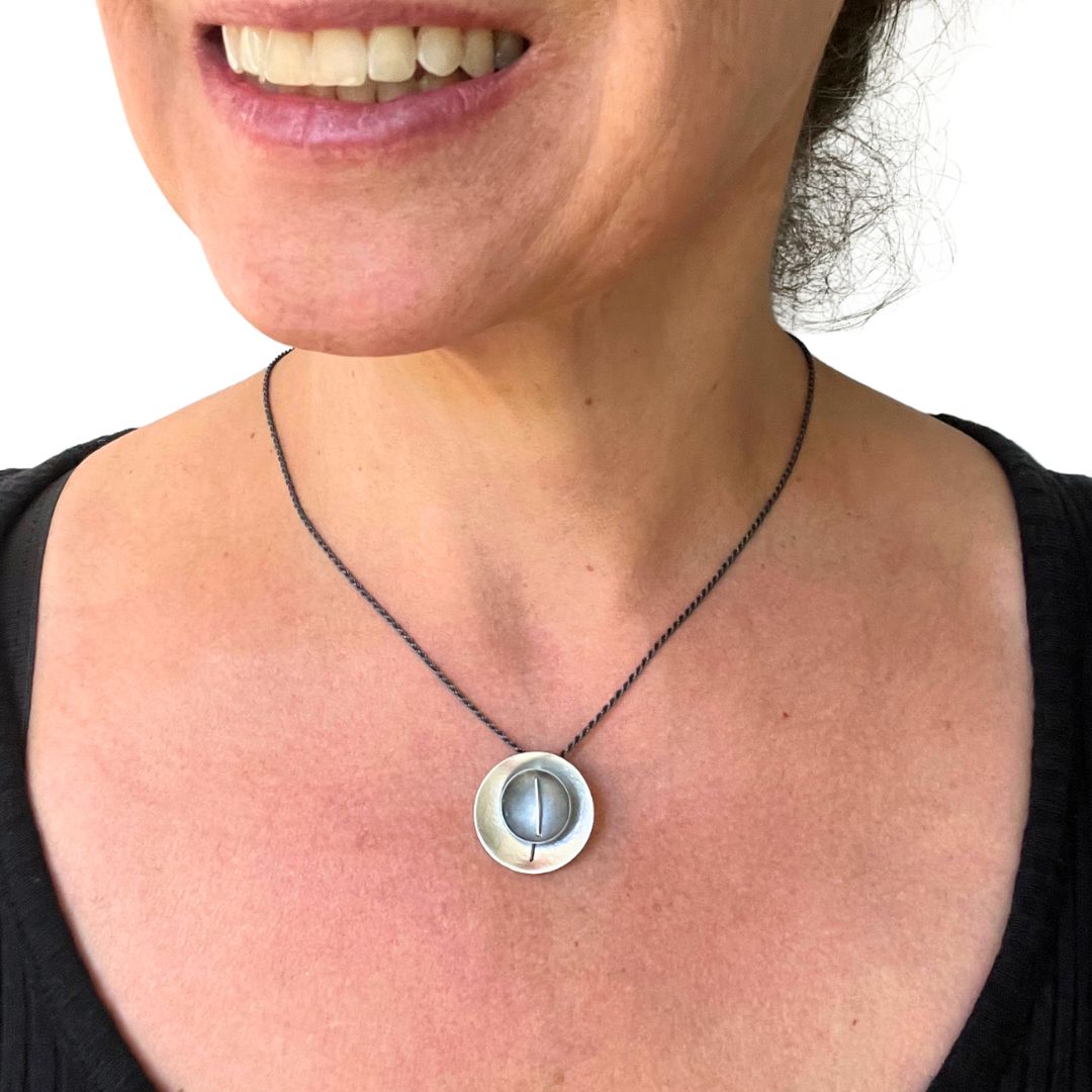 Double Circle Pendant Necklace