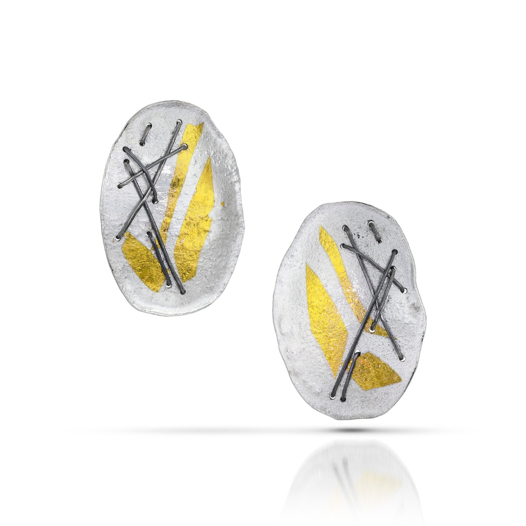 Oval Pebble Earrings