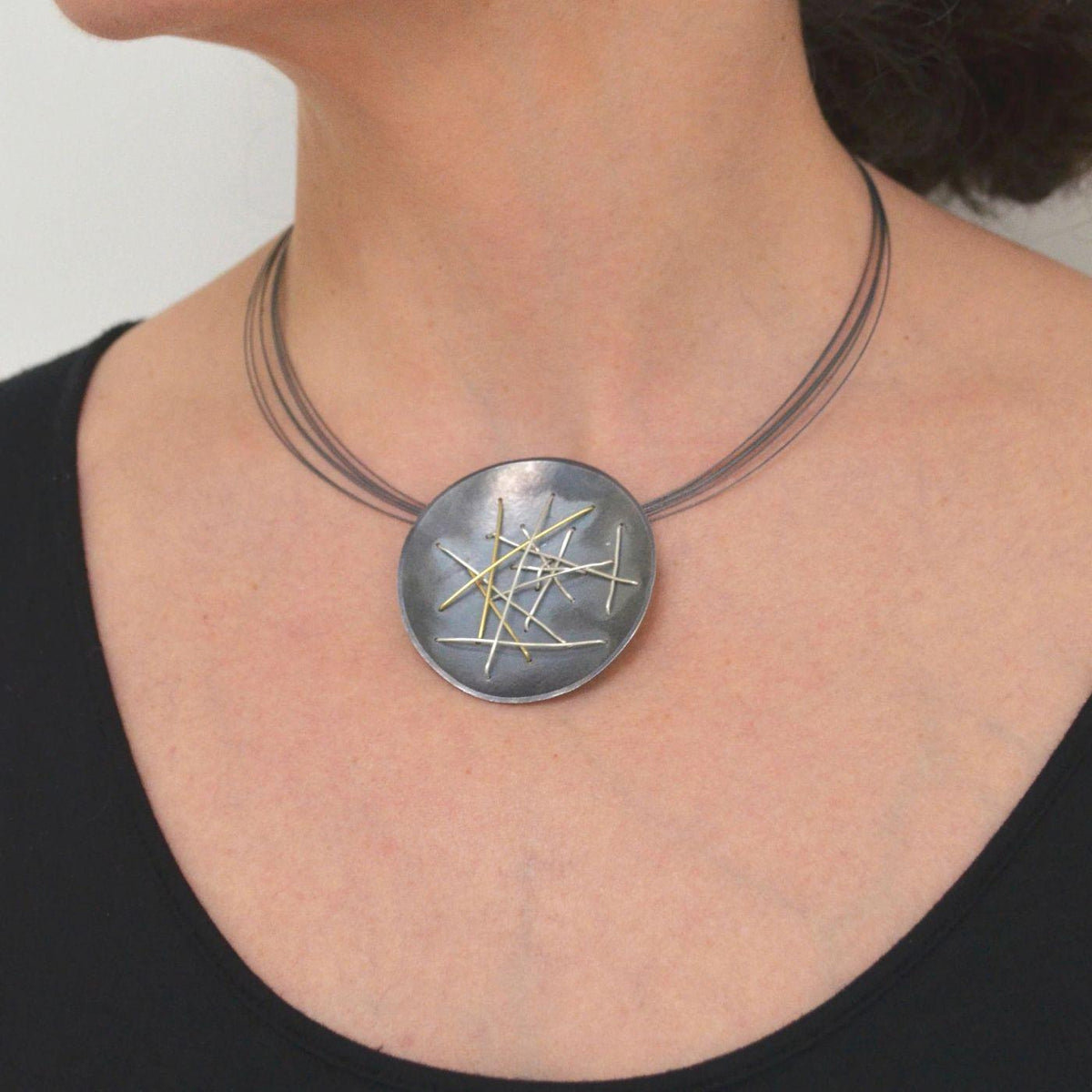 Freeform Pendant Necklace with 18k gold