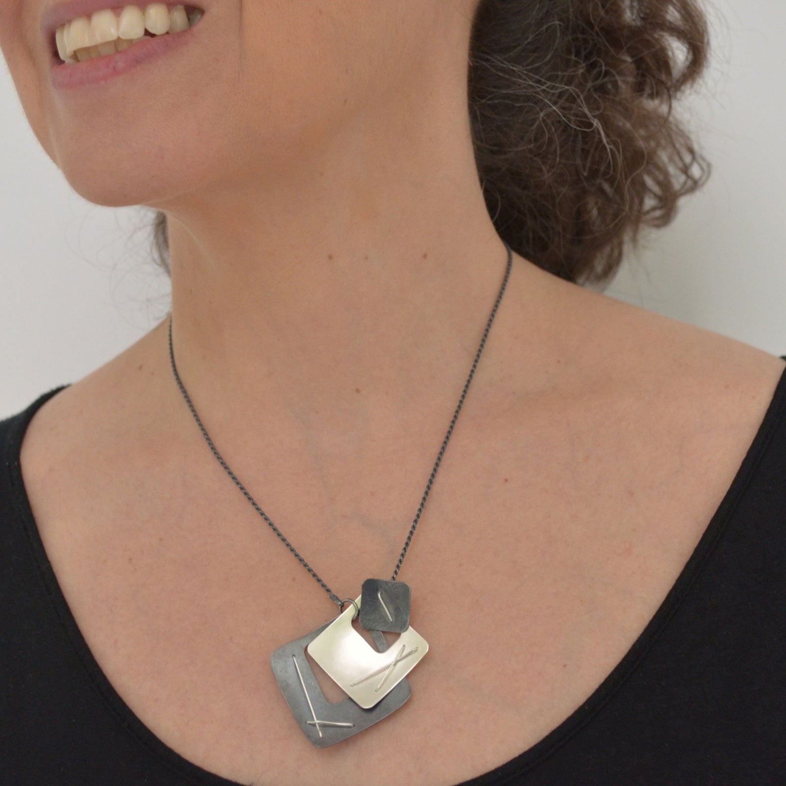 Suzanne Schwartz Jewelry Stitched Layered Necklace