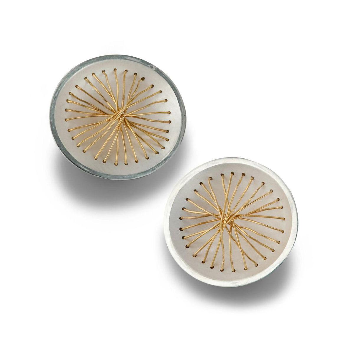 Circle Sewn Earrings