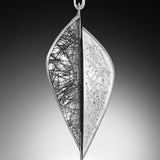 Fine Line Leaf Necklace and Brooch