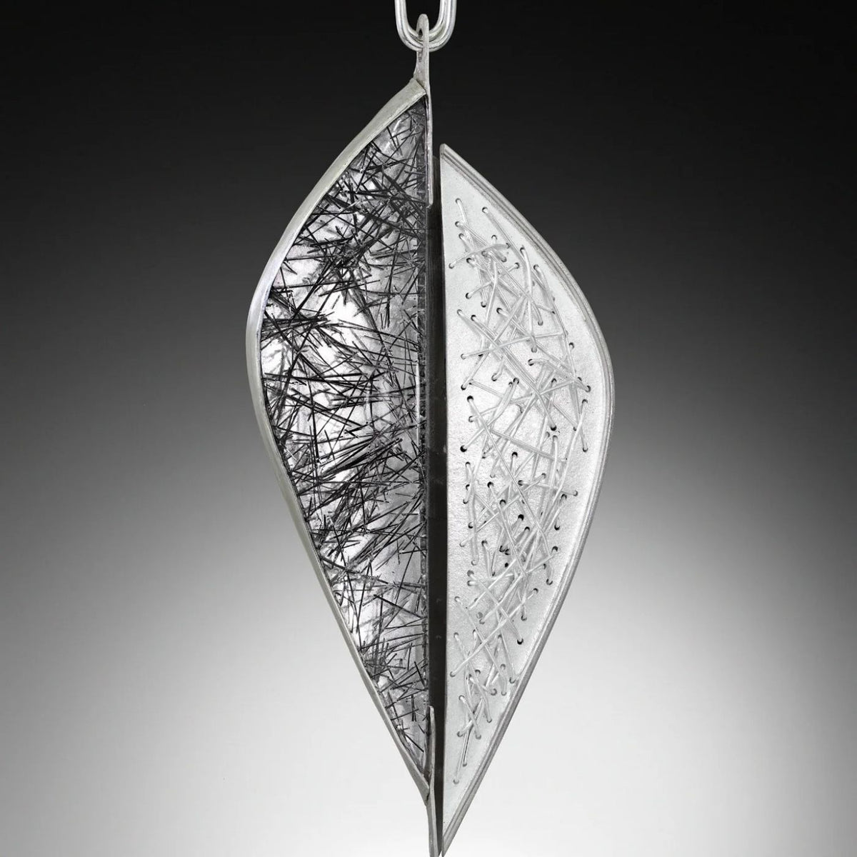 Fine Line Leaf Necklace and Brooch