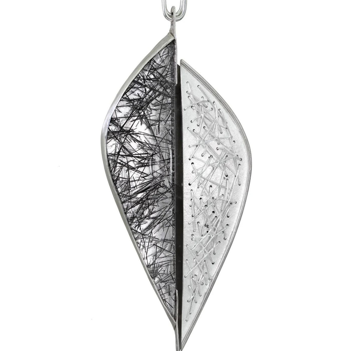 Fine Line Leaf Necklace and Brooch