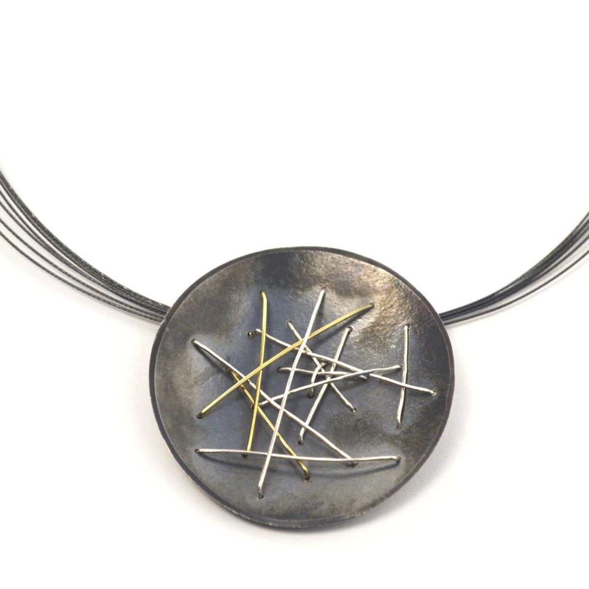 Freeform Pendant Necklace with 18k gold