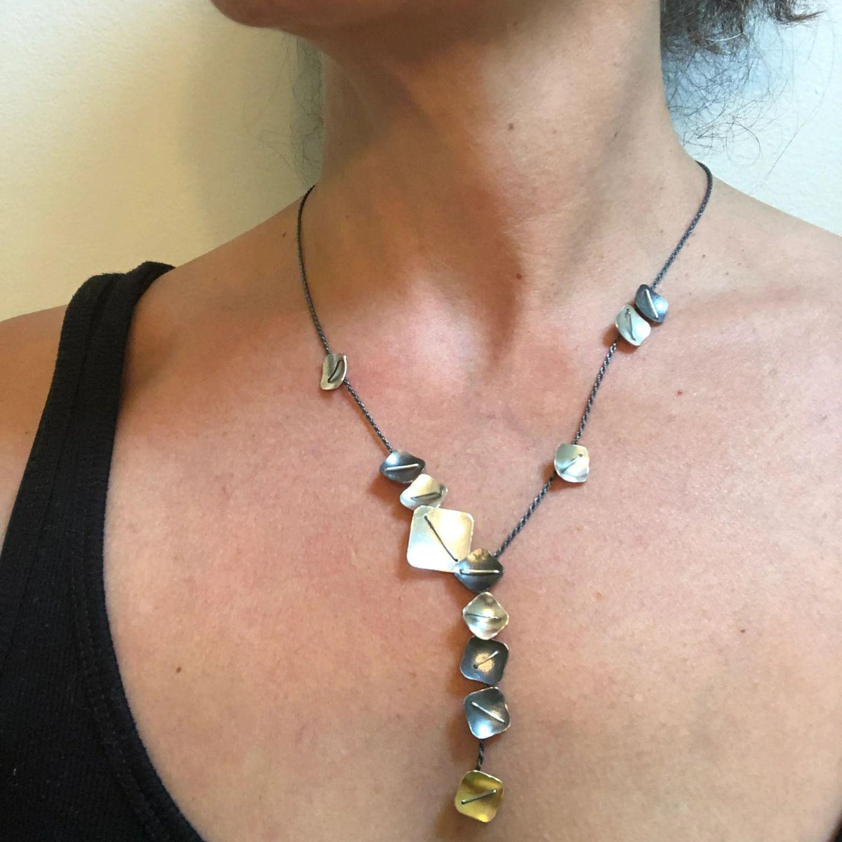 Layered Small Square Necklace