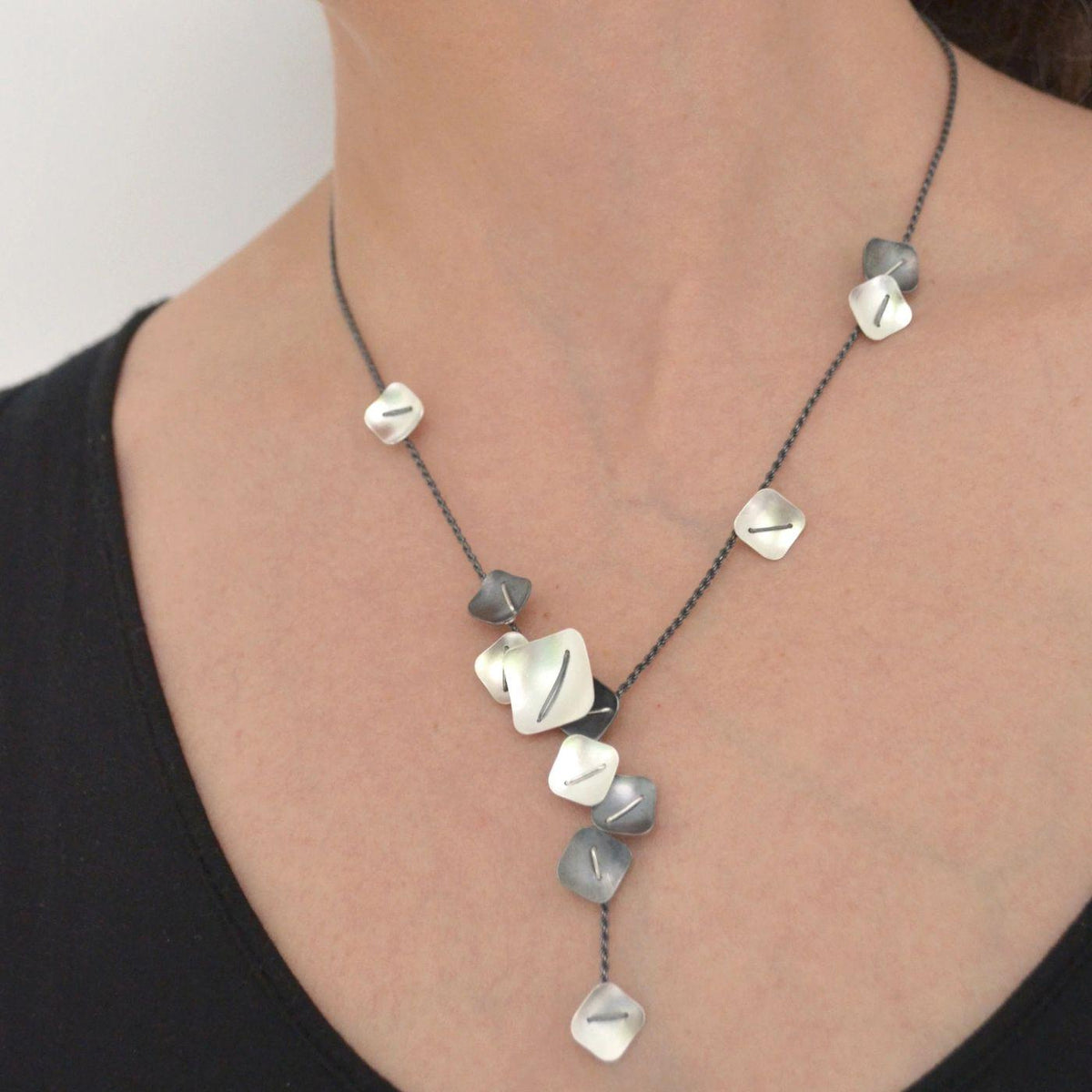 Layered Small Square Necklace