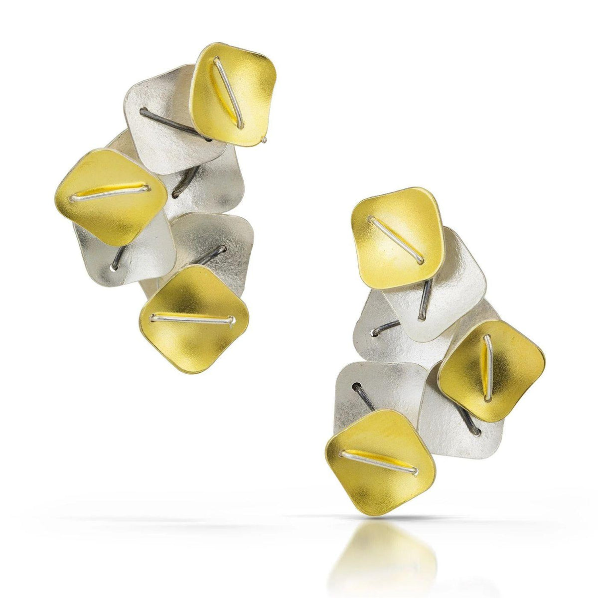 Sculptural Cluster Square Earrings