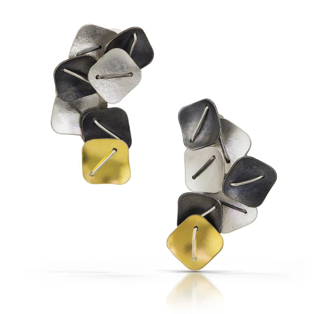 Sculptural Cluster Square Earrings