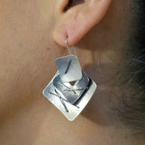 Square Upon Square Layered Earrings