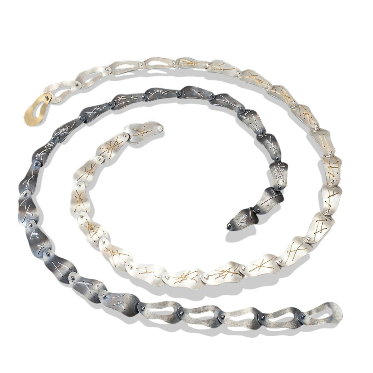 Stitched Cascade Single Strand Necklaces