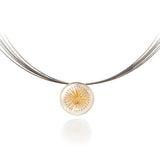 Stitched Circle Pendent Necklace