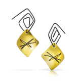 Three Stitch Hanging Layered Earrings