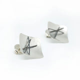 Three Stitch Stud Earrings