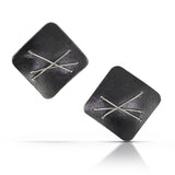 Three Stitch Stud Earrings