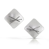 Three Stitch Stud Earrings
