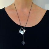 Two-Layered Stitched Square Necklace