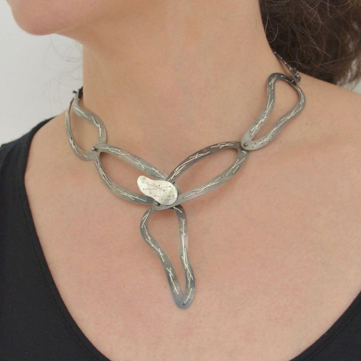 Versatile Stitched Statement Necklace