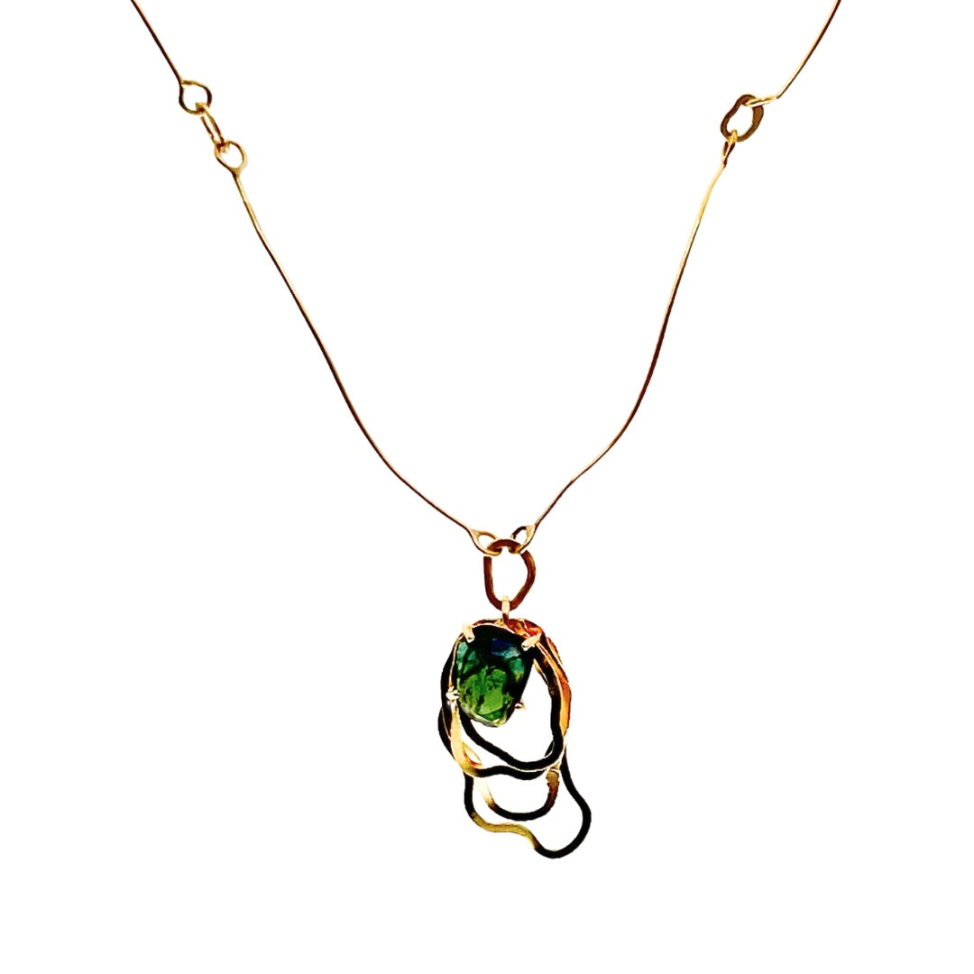 Ripple Tourmaline Necklace