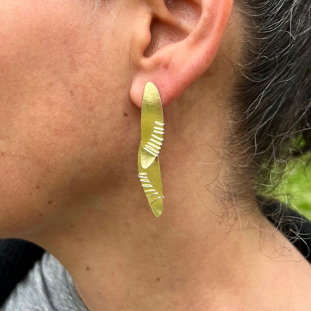 Delicate Leaf Drop Earrings