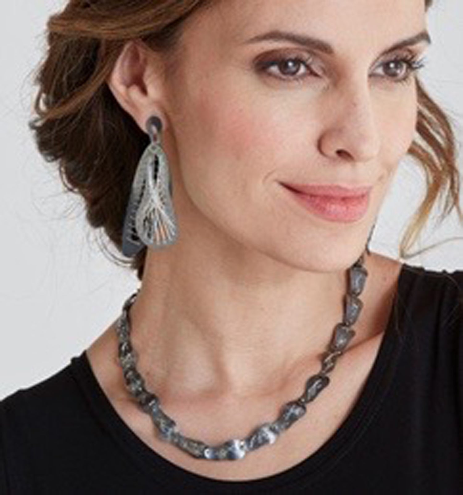 Suzanne Schwartz Stitched Cascade Single Strand Necklaces