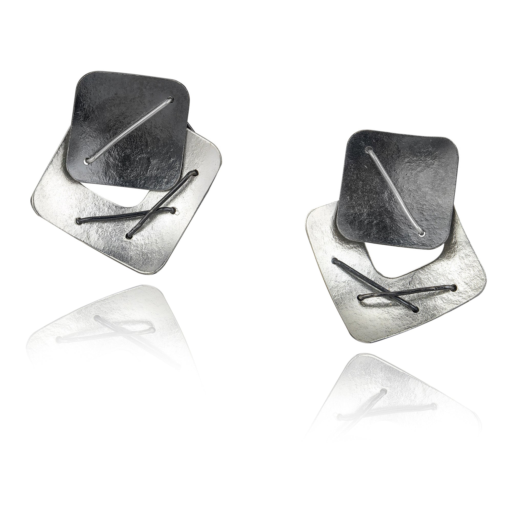 Suzanne Schwartz Two Piece Earrings with Large Top