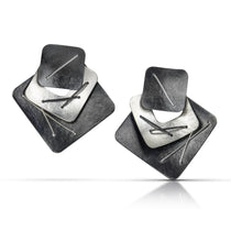 Suzanne Schwartz Three Piece Layered Earrings with Large Top