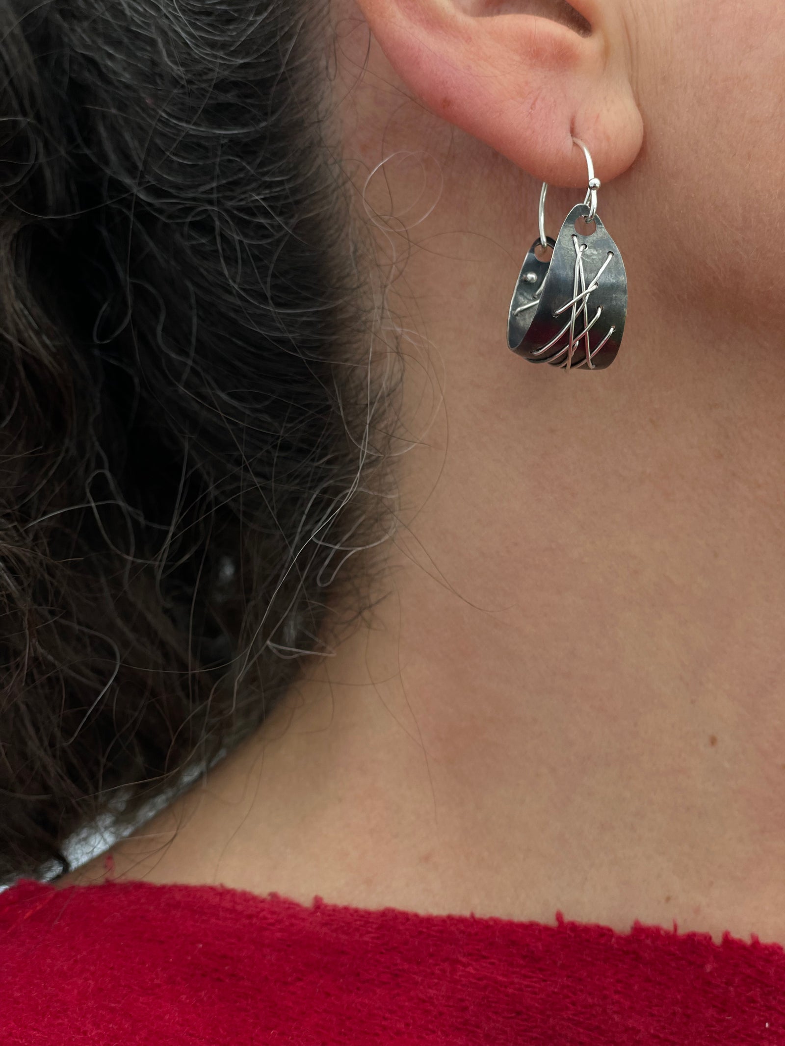 Suzanne Schwartz Freeform Hoop Earrings