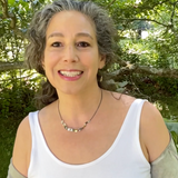 Suzanne Schwartz Wearing Lichen Lace Short Necklace