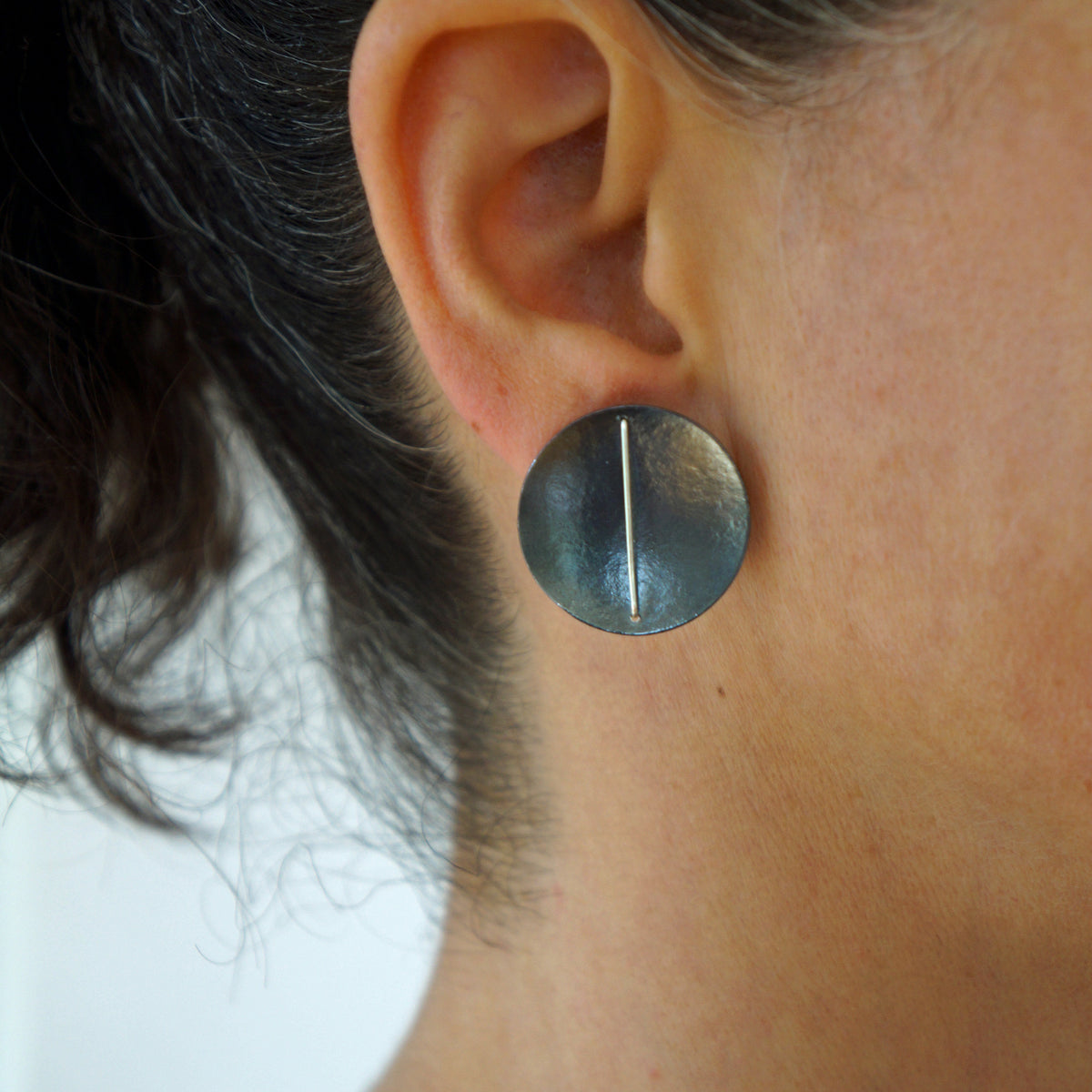 Suzanne Schwartz wearing Circle Earring