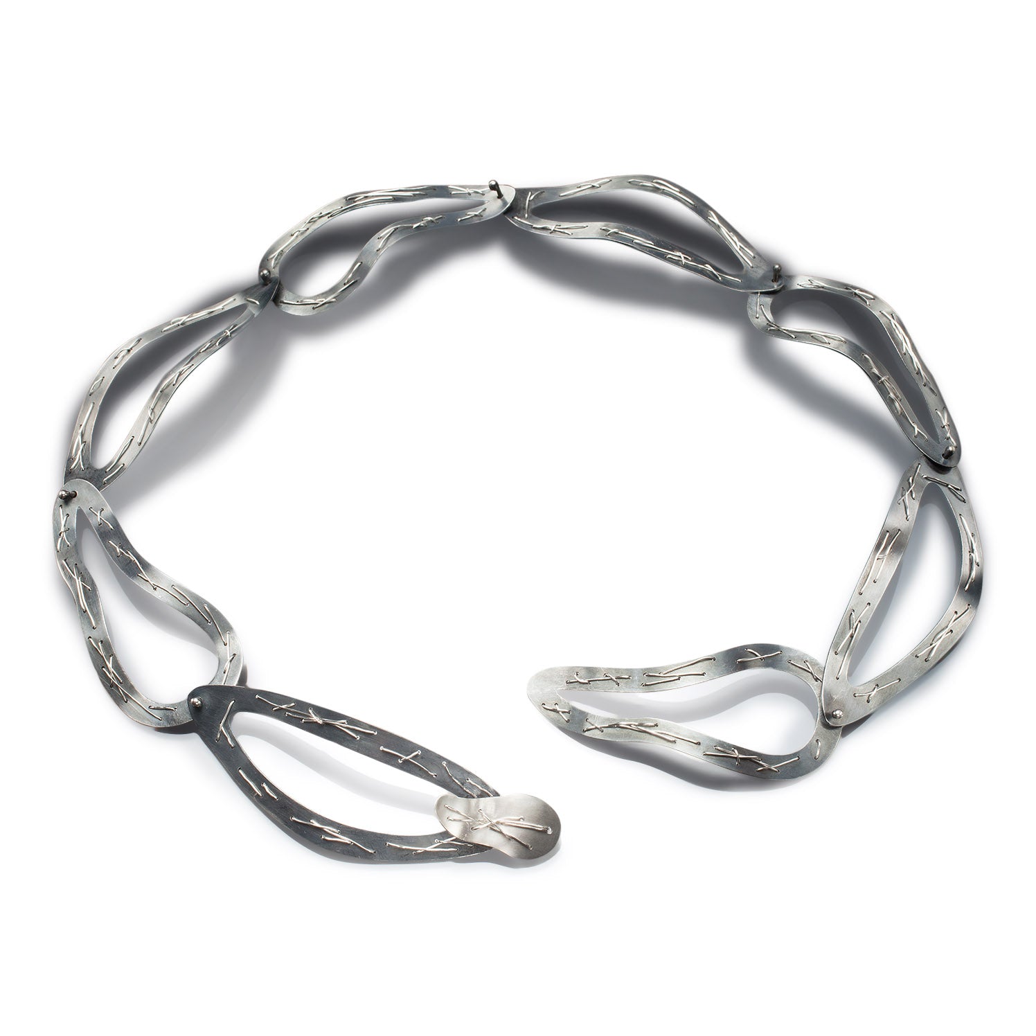 Suzanne Schwartz wearing Stitched Necklace